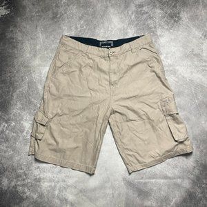 No Fear Mens Cream and Tan Shorts